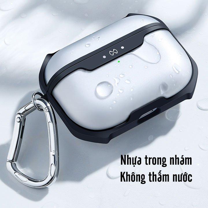 Đen - Bao case silicon chống sốc siêu mỏng cho tai nghe Apple Airpods Pro hiệu XUNDD Drop Resistant (Thiết kế siêu mỏng, kiểu dáng viền màu, bảo vệ chắc chắn) - Hàng nhập khẩu