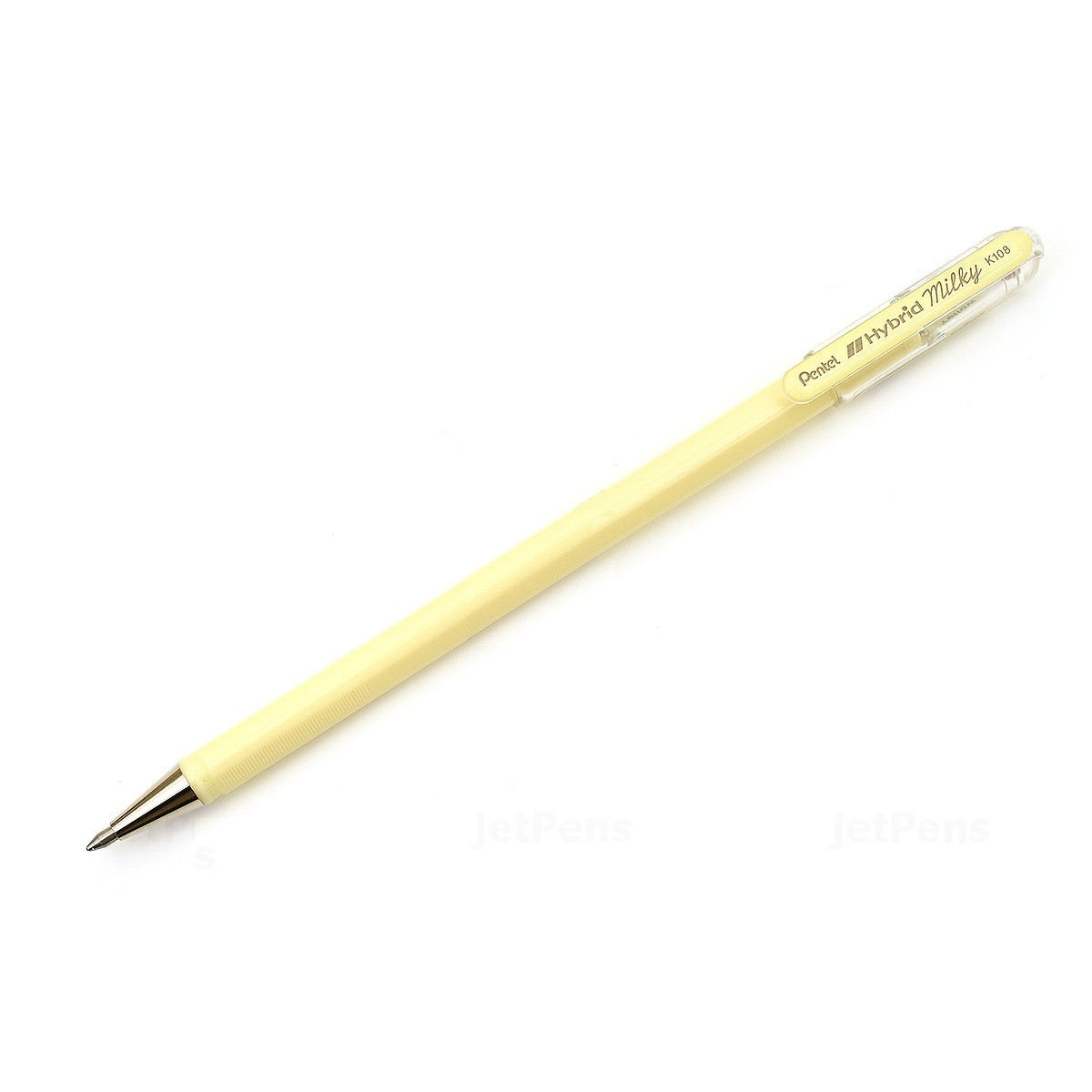 Bút Gel Sữa Dạ Quang Pentel Hybird Milky - 0.8mm - Màu vàng pastel (Pastel Yellow)