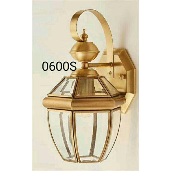 Đèn Tường Đồng Kính Trong Suốt Trang Trí Cổng Ngoài Trời Sân Vườn Hành Lang Mã 0600s
