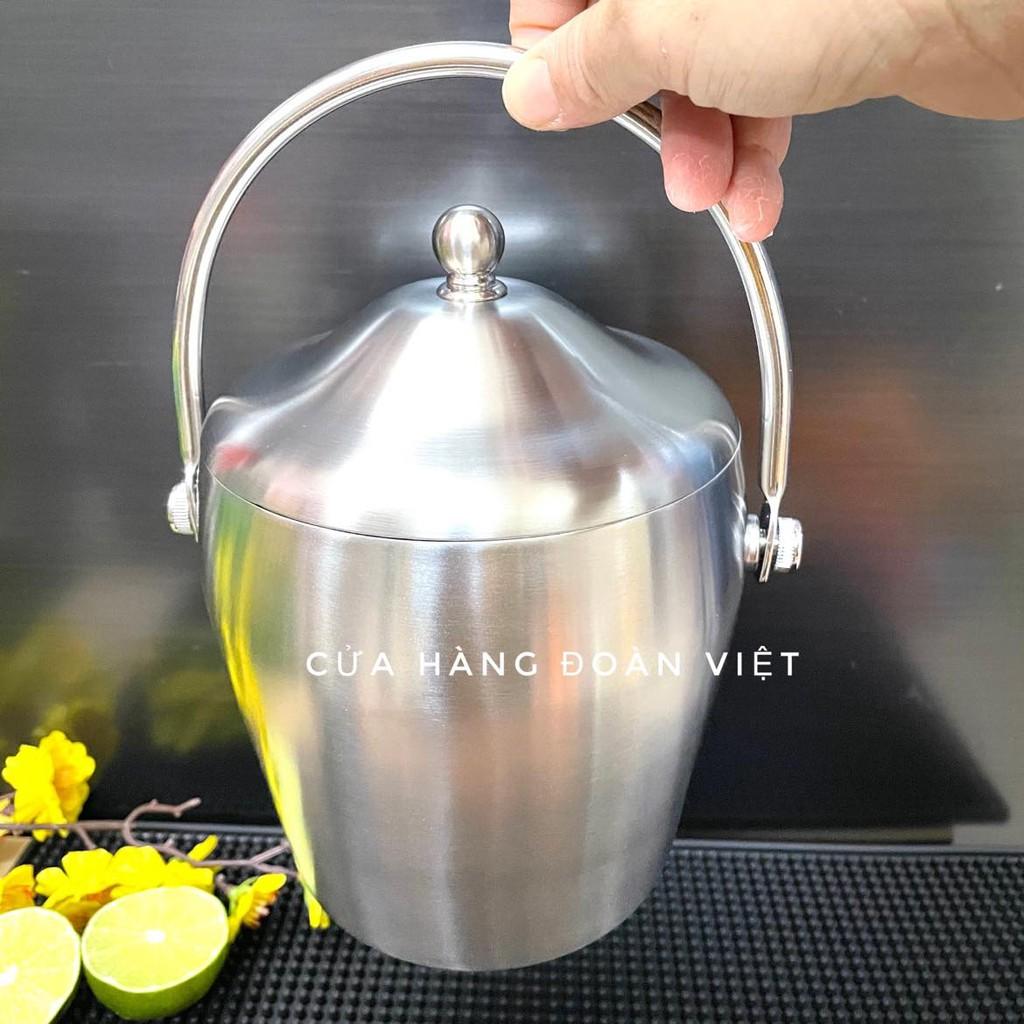 Xô Đá Inox 2 Lớp Cách Nhiệt, Xô Ướp Nước Đá Cách Nhiệt - Kiểu dáng sang trọng hiện đại