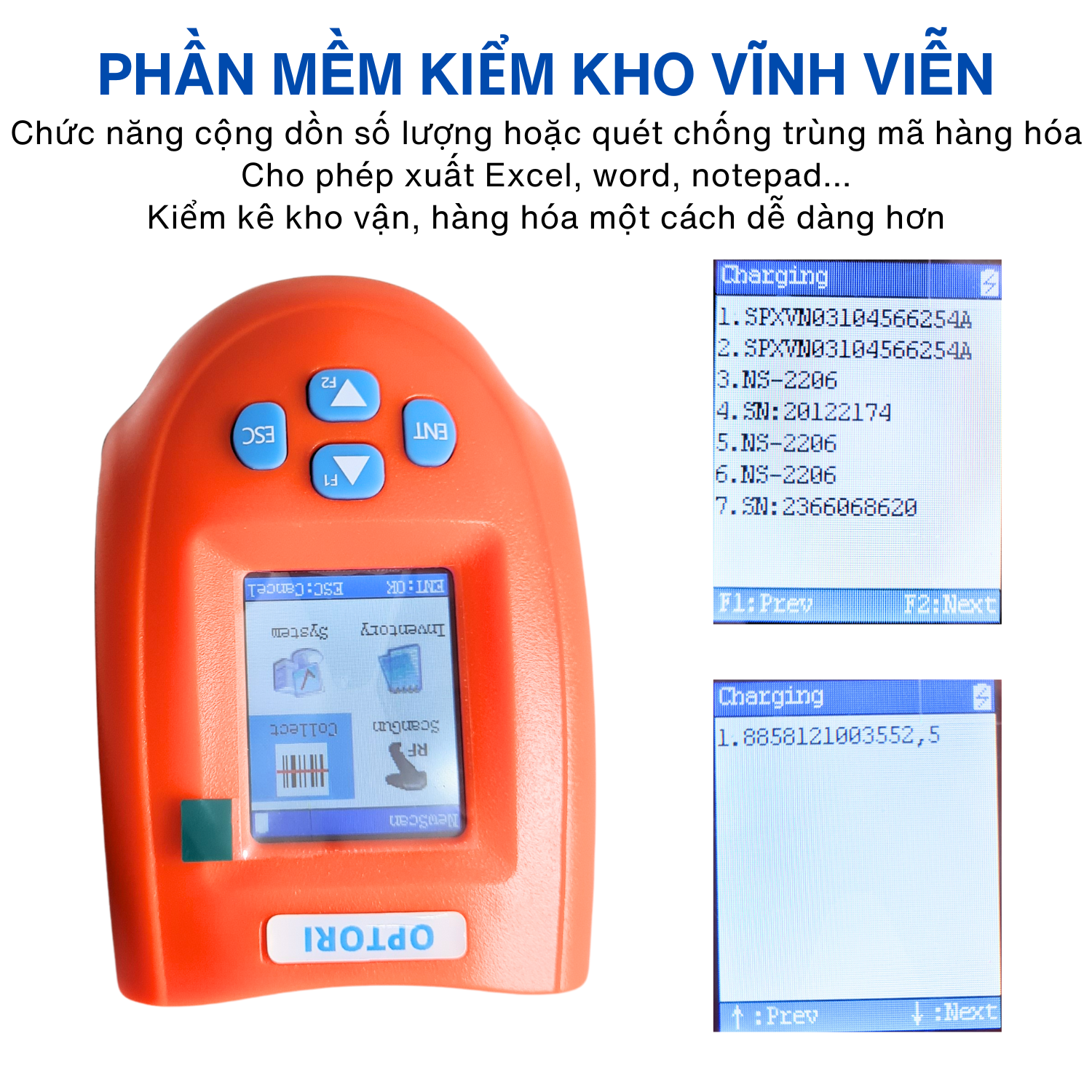 Máy quét mã vạch PDA – Máy kiểm kho PDA – Máy PDA OPTORI M10 ( Hàng chính hãng)