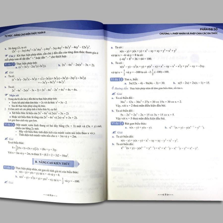 Combo Rèn Kĩ Năng Học Tốt Toán 8 + Tự Học Nâng Cao Kiến Thức Toán 8 - Bản Quyền
