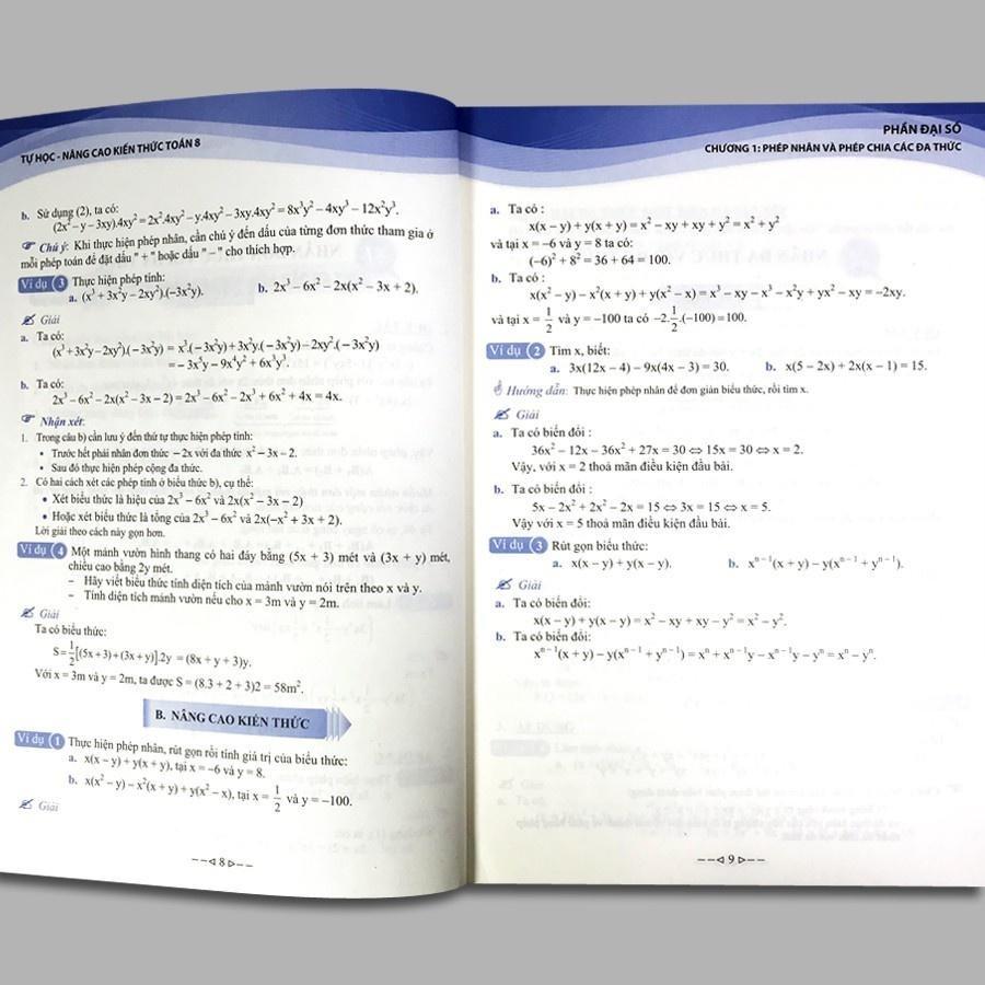 Combo Rèn Kĩ Năng Học Tốt Toán 8 (TB) + Tự Học Nâng Cao Kiến Thức Toán 8 (TB) - Bản Quyền