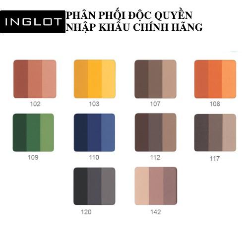 Lõi phấn mắt lì 3 tone màu Inglot Freedom System Eye Shadow Rainbow Matte NF (3.4g)