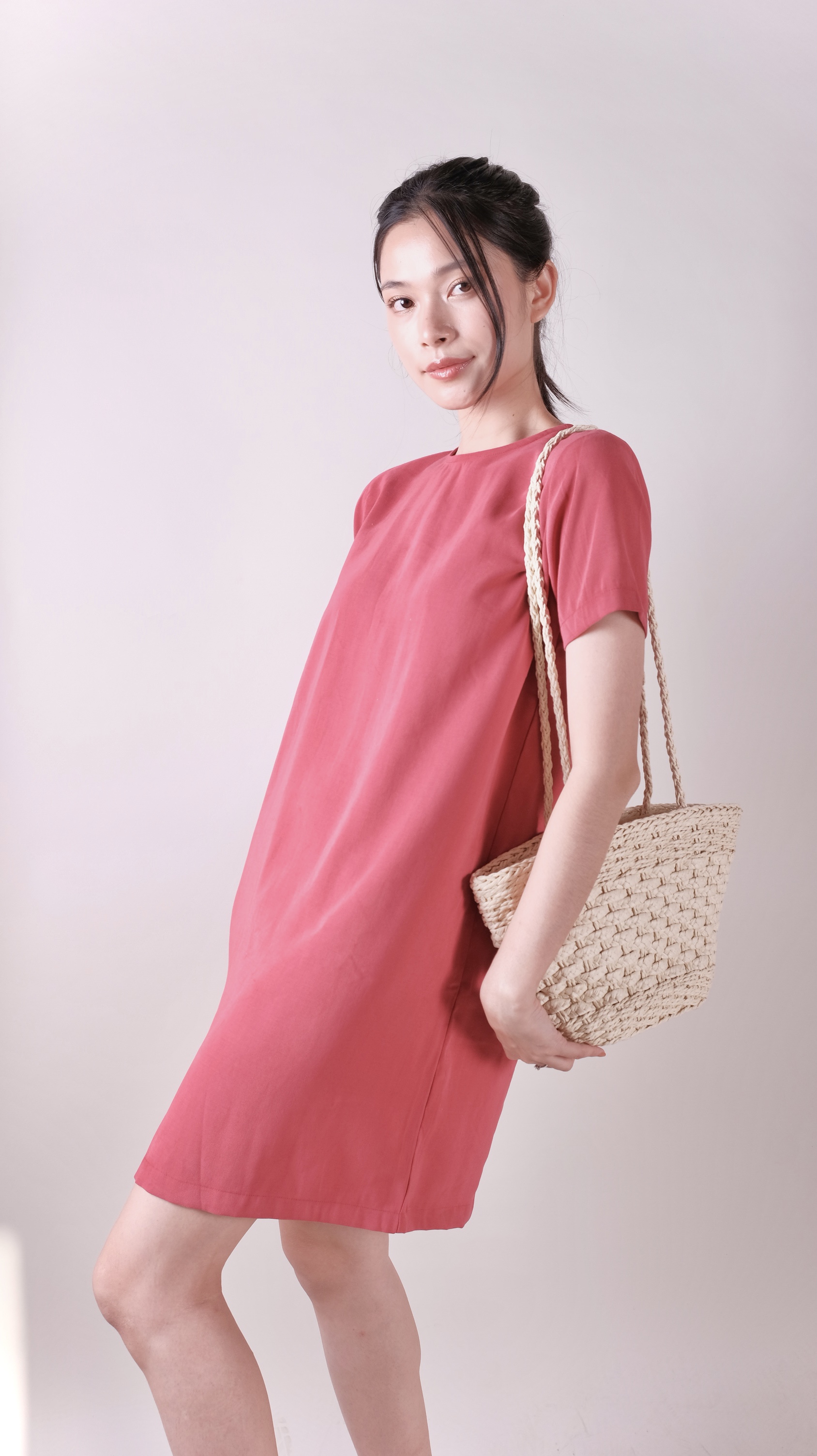 Đầm suông TH 2 da D112107- thương hiệu Việt Thy