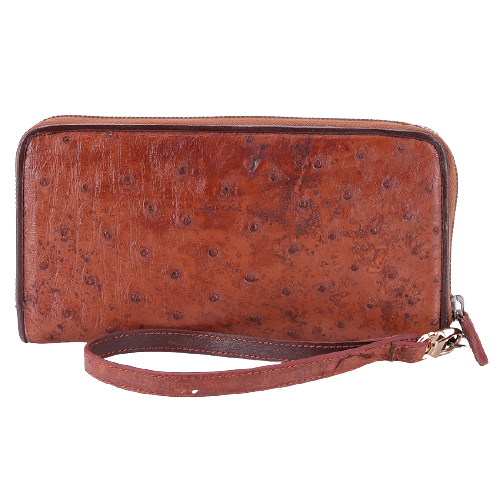 Ví nữ da đà điểu màu nâu đỏ HJ93403-14-30-41