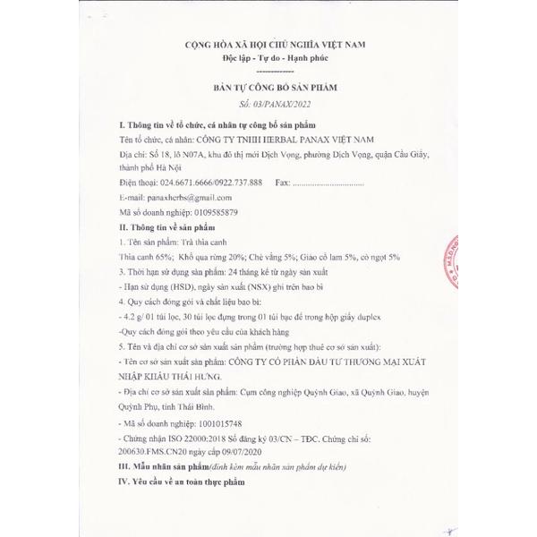 COMBO 5 Trà Thìa Canh Thái An - Trà Túi Lọc Thảo Mộc Hỗ Trợ Sức Khỏe An Thần Giảm Stress - Tặng 2 Bình Nước Cao Cấp