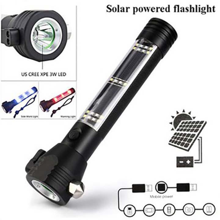 Đèn pin siêu sáng 11 chức năng SOLAR FLASHLIGHT