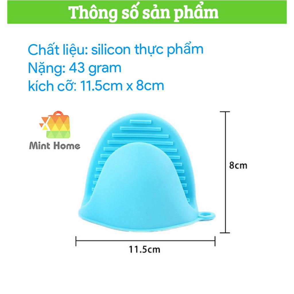 Găng tay nhấc nồi, nhấc đồ nóng chống phỏng bằng silicon hình mỏ vịt