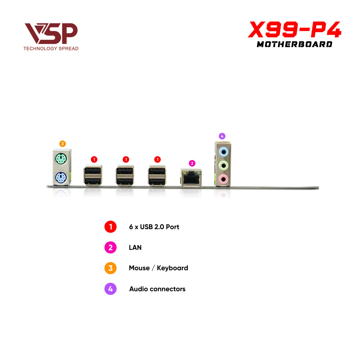 Bo Mạch Chủ Main VSP X99-P4 D4 Socket LGA 2011 – Hàng Chính Hãng