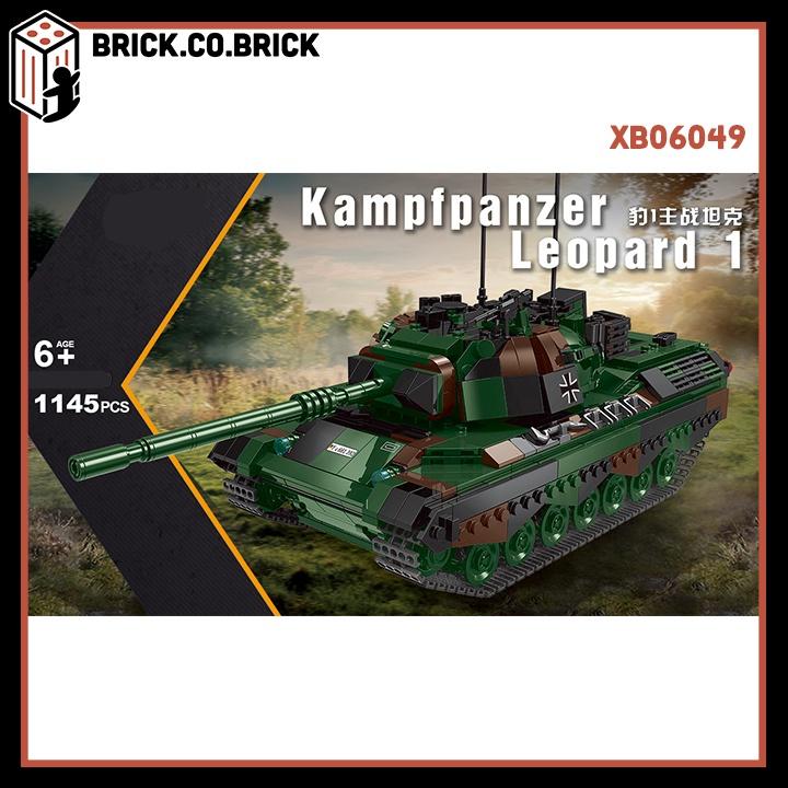 Đồ Chơi Lắp Ráp Xe Tăng Quân Sự Leopard 1 Xếp Hình Quân Sự Kampfpanzer Battle German Tank XB06049