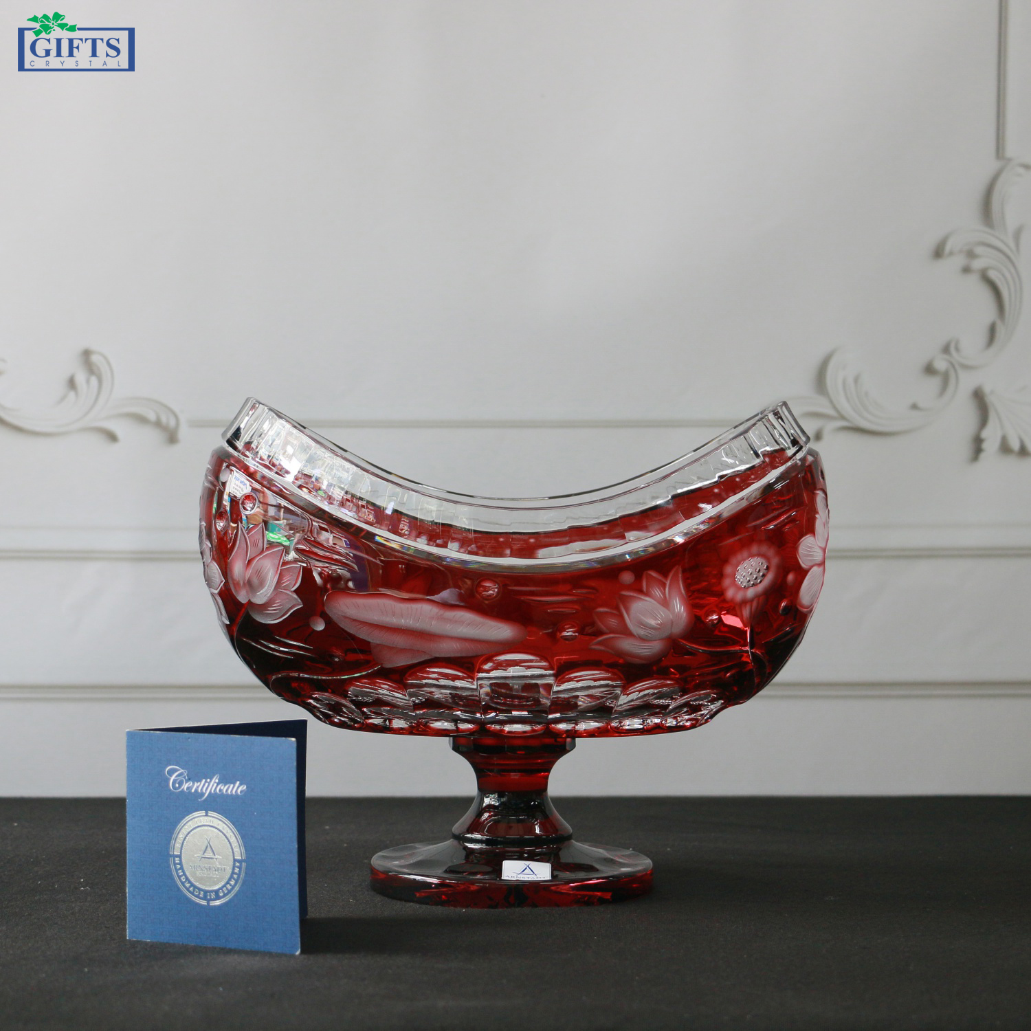 Đĩa Hoa quả Pha lê Màu Lotus Arnnstadt 26cm