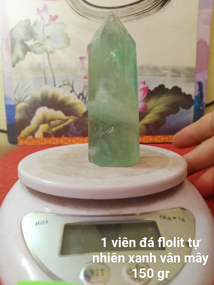 Trụ Đá Flourite Tự Nhiên Màu Xanh, Đá Thanh Tẩy Giúp Hỗ Trợ Reiki, Thiền Định, Sưu Tầm, Chặn Giấy