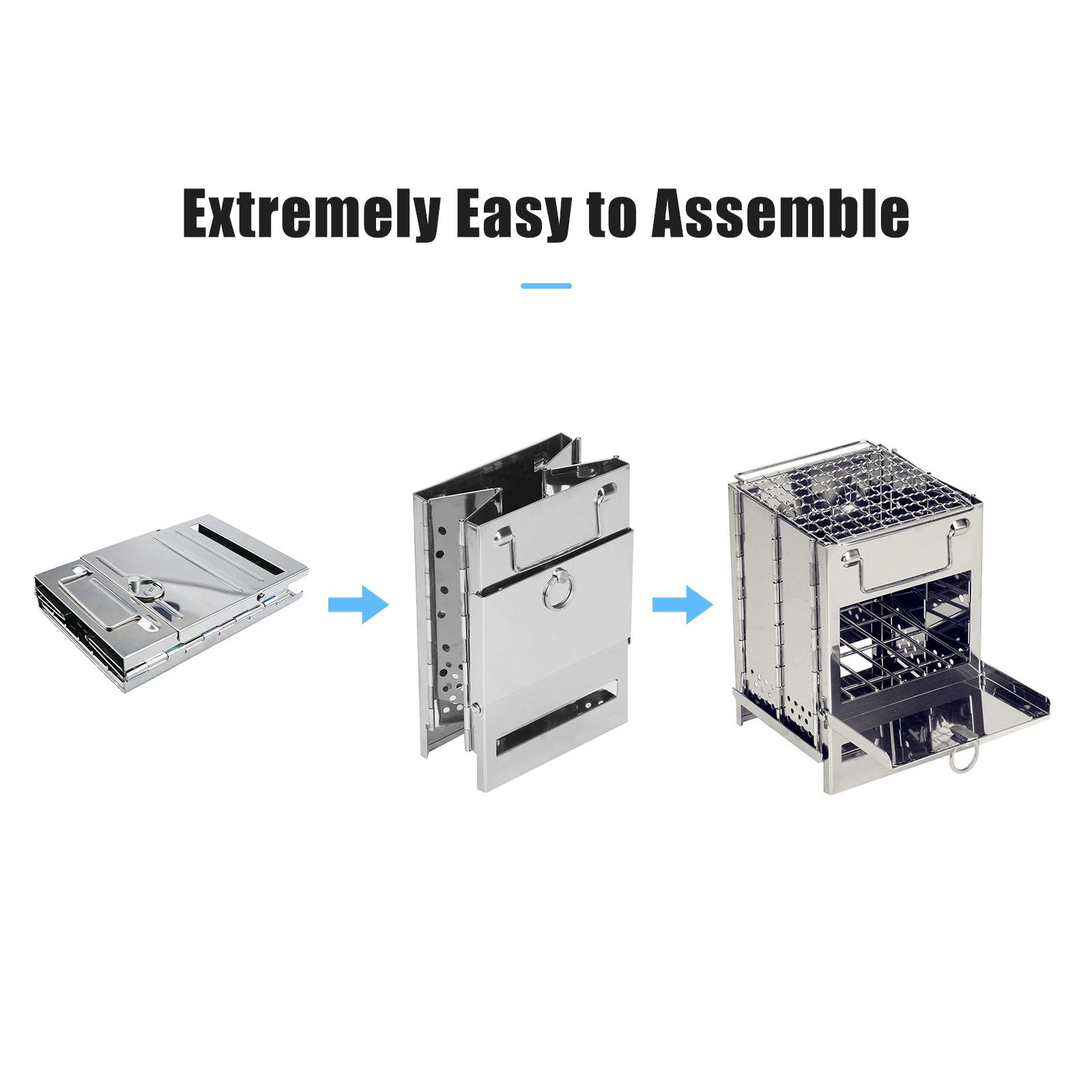 Bếp Nướng Có Thể Gập Lại Cho Du Lịch Có Túi Đựng