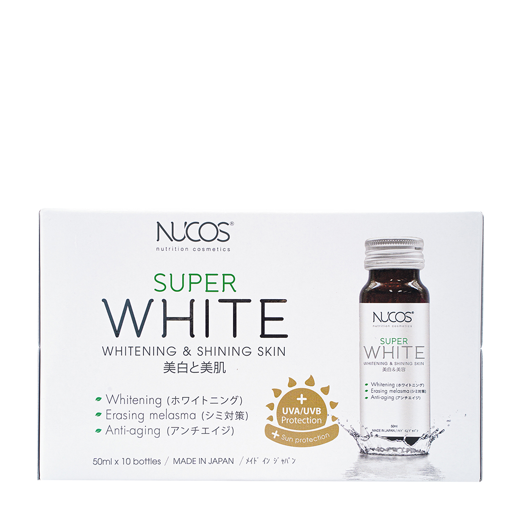 Nước uống Nucos hỗ trợ bổ sung collagen giúp dưỡng trắng và làm sáng da Super White