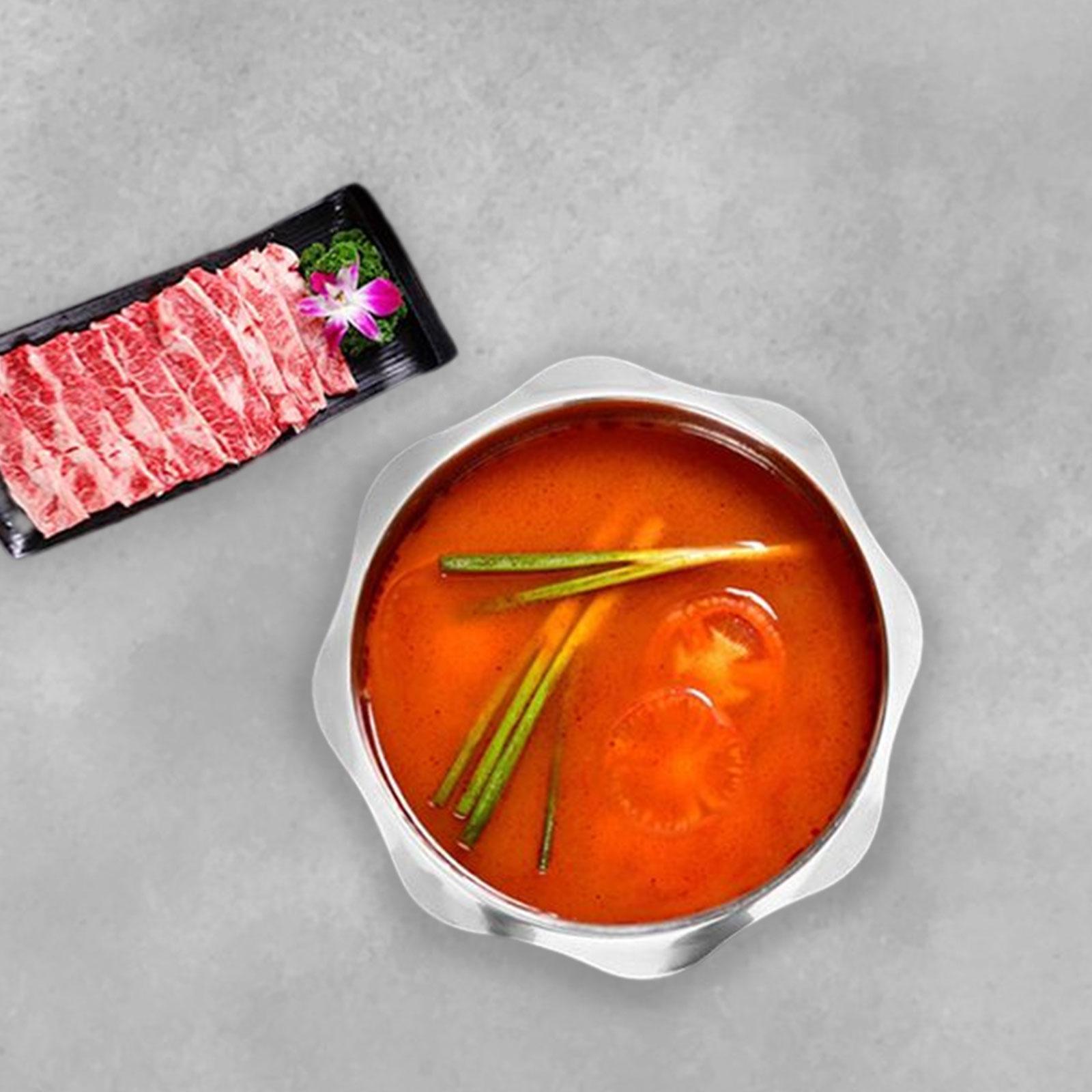 Dual Sided Soup Cookware Hot Pot Cooker Cooking Pot Shabu Hot Pot for Travel Household