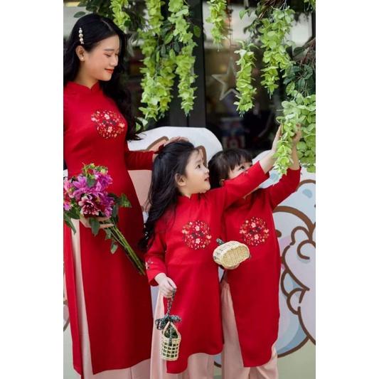 Sét áo dài cách tân mẹ bé đẹp sang