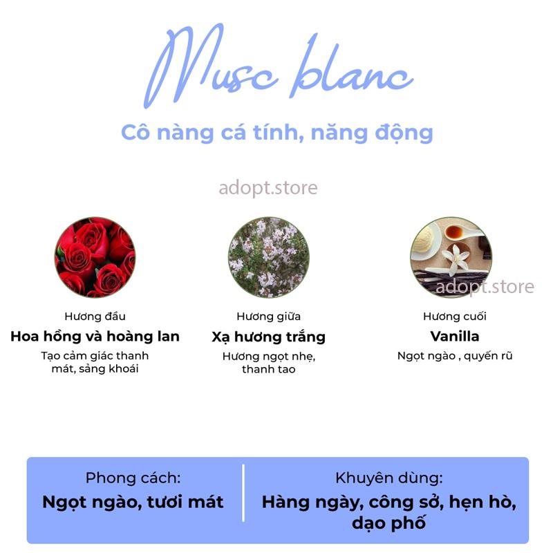 Nước Hoa Unisex ADOPT' MUSC BLANC Ngọt Ngào, Tươi Mát, Thơm Lâu