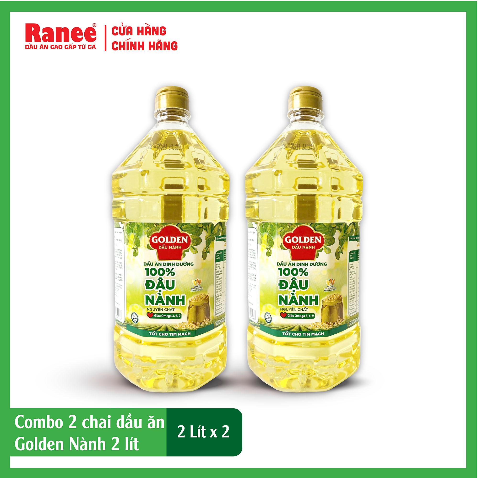 Combo 2 chai Dầu Đậu Nành cao cấp Golden 2 lít