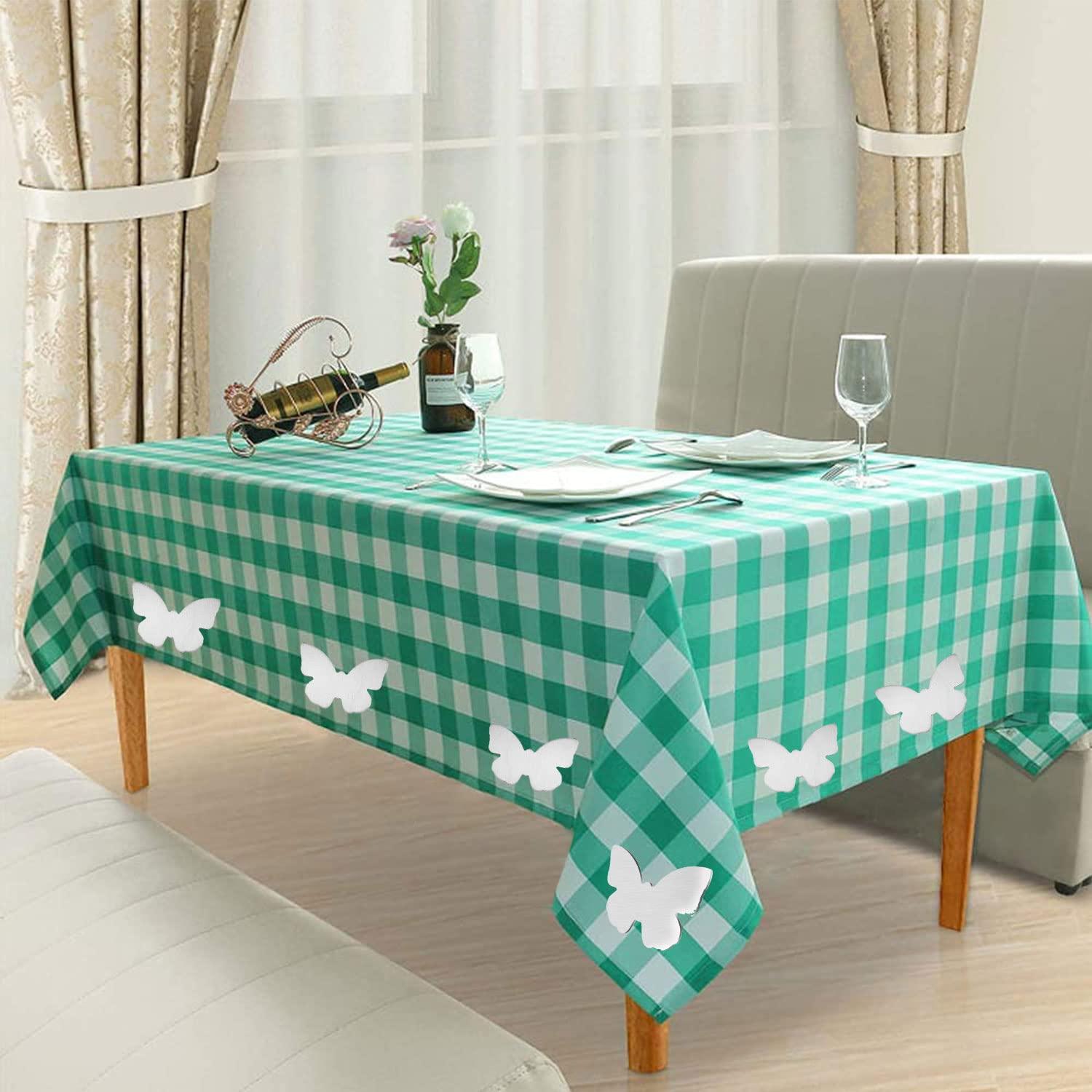 8 Đặt kẹp khăn trải bàn bằng thép không gỉ, giá đỡ khăn trải bàn, nam châm khiếu nại, trọng lượng khăn trải bàn, họa tiết khăn trải bàn, khăn trải bàn, clip khăn trải bàn