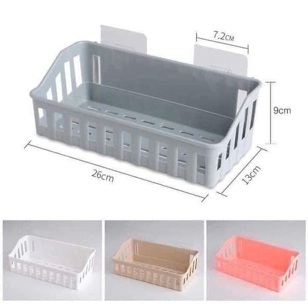 GIỎ NHỰA, KỆ NHỰA DÁN TƯỜNG ĐỂ ĐỒ NHÀ TẮM, NHÀ BẾP TIỆN DỤNG