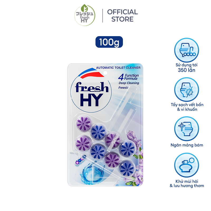 Viên Tẩy Bồn Cầu Fresh HY 350 Lần Xả, Làm Sạch Khuẩn & Ngăn Ngừa Mảng Bám, Khử Mùi Và Lưu Hương Thơm Mát