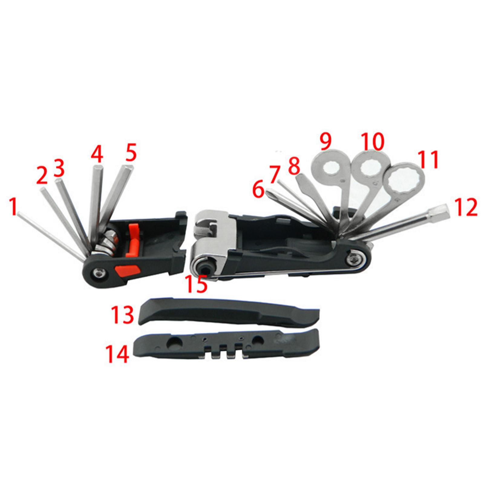 Portable 15 in 1 Multi-Function Tool Kit Socket Bicycle Repair Tool Set