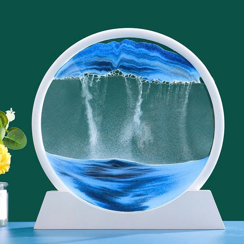 Tranh cát chảy 3D LED sáng tạo - Tranh cát giải nén để bàn Đếm ngược Trang Trí Nhà cửa - Quà lưu niệm - Giao Mầu Ngẫu Nhiên