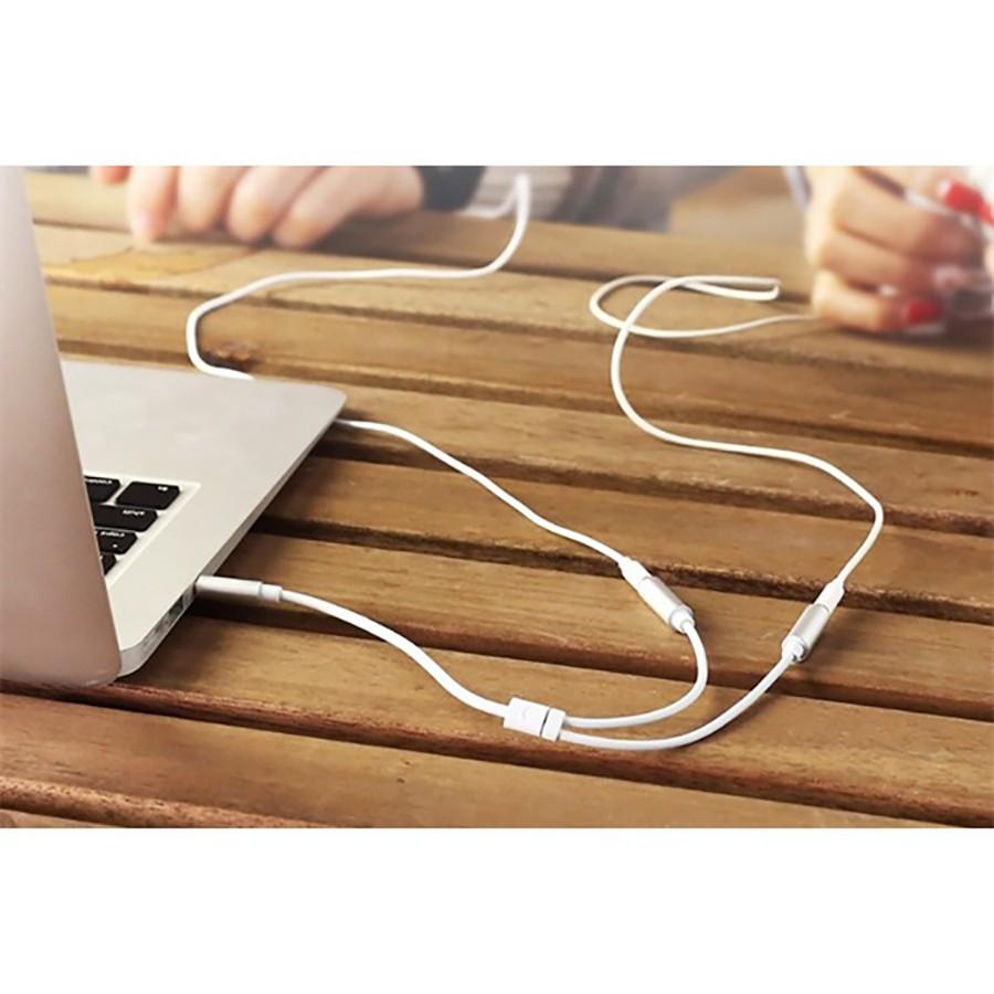 Cáp chia âm thanh Ugreen 10780 ra 2 cổng dài 20cm chuẩn Audio 3.5mm chính hãng - Hàng Chính Hãng