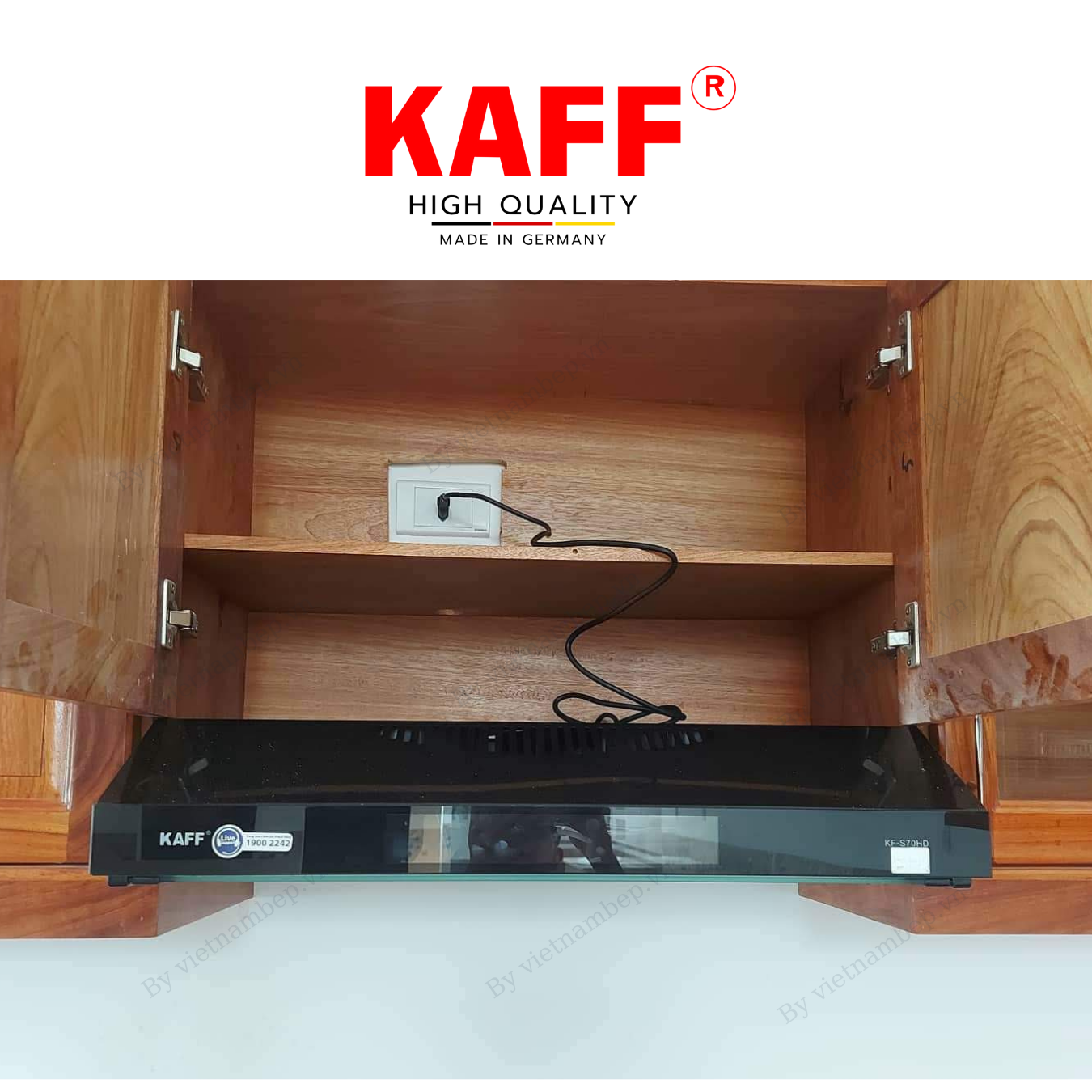 Máy hút mùi KAFF KF-S70HD - Tặng bộ lọc than hoạt tính - Hàng chính hãng