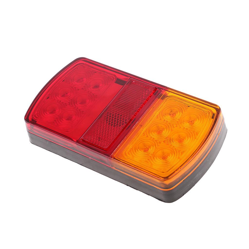 2pcs 12V 12 Led Tail Reverse Back Up Light Stop Indicator Trailer Truck