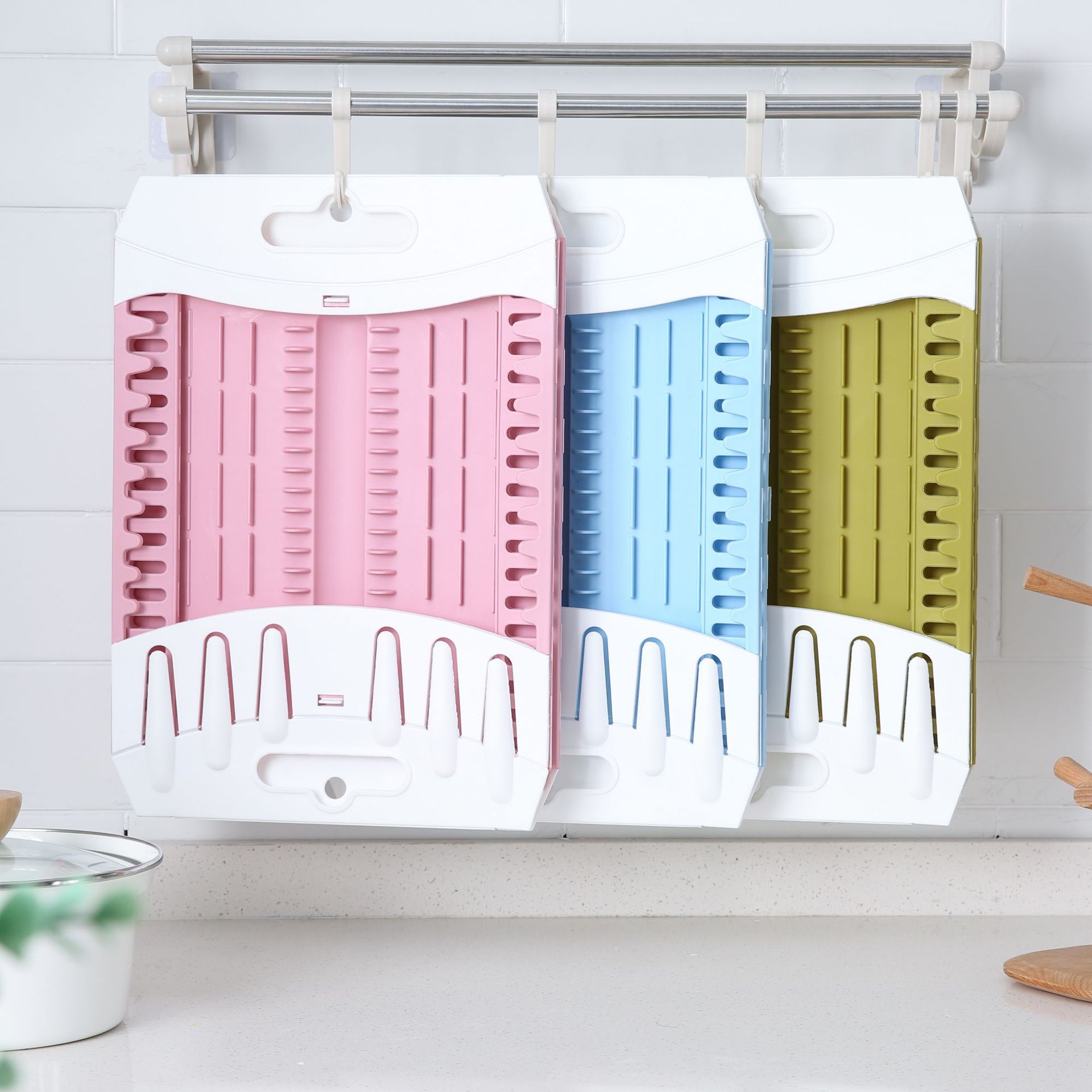Giá úp đồ nhà bếp NHỰA GẬP GỌN GẬP GỌN