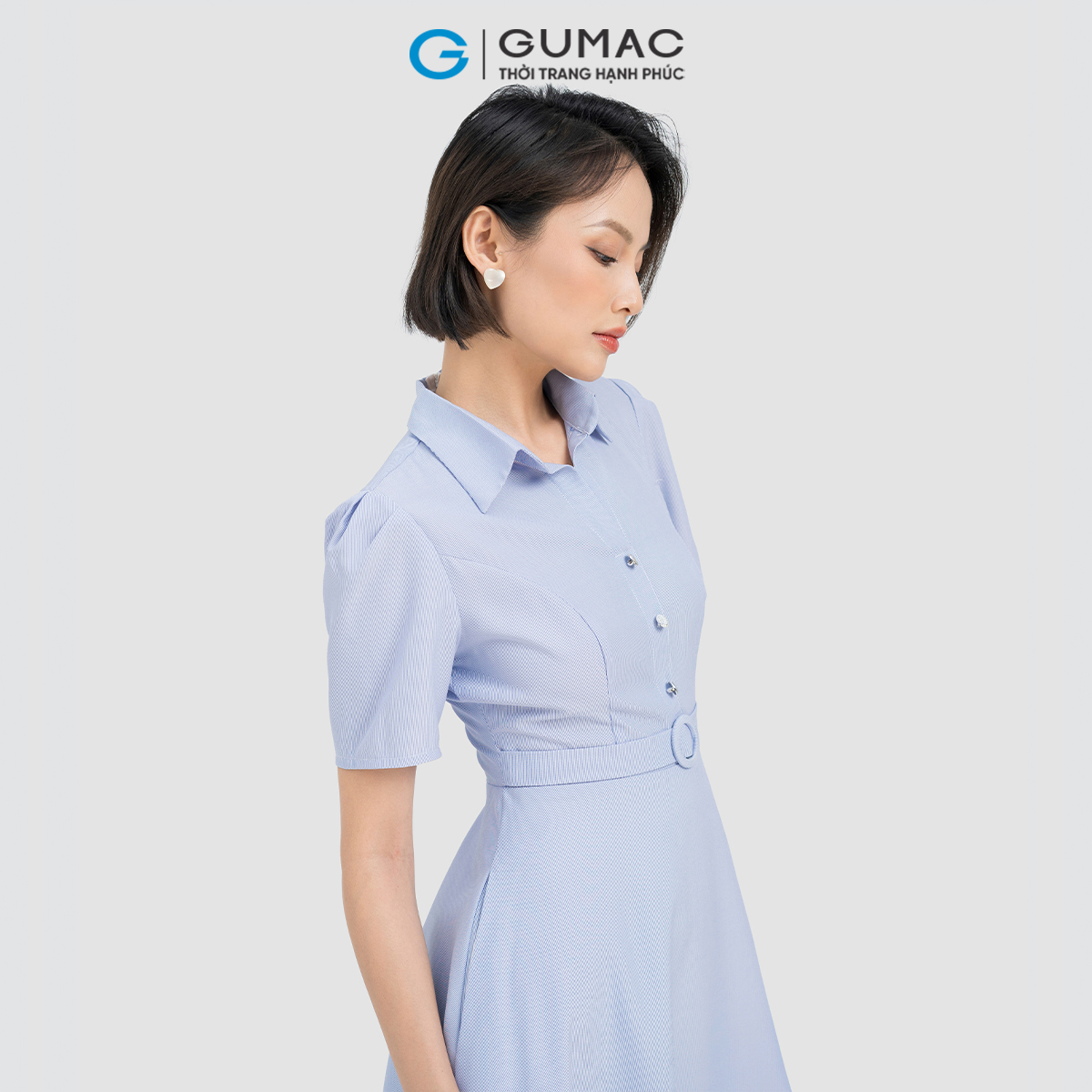 Đầm A khoen eo GUMAC DD04045