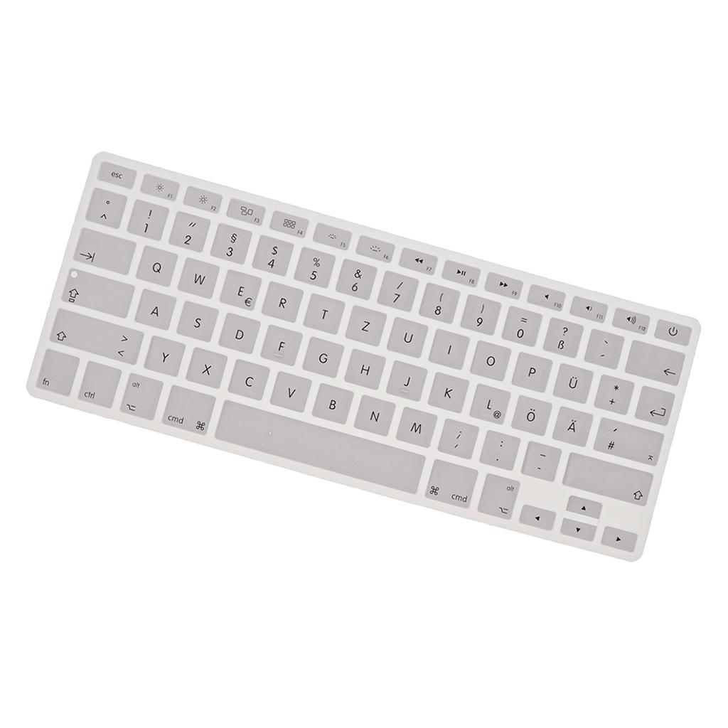Premium Quality Soft Silicone Keyboard Protector Cover Skin, German Phonetic Keyboard Film Compatible for 13/15inch US Macbook