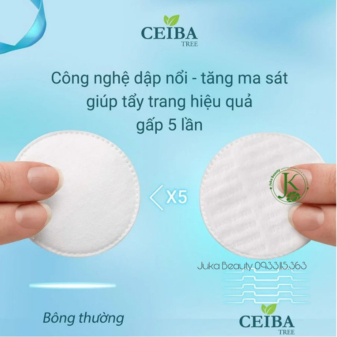 Bông Tẩy Trang 100% Cotton Ceiba Tree 120 miếng