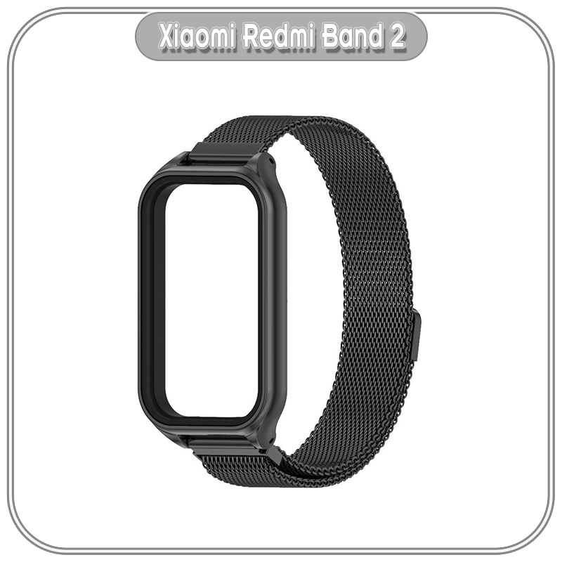 Dây thay thế Xiaomi Redmi Band 2 kim loại nhuyễn nam châm - Đen - Xiaomi Redmi Band 2