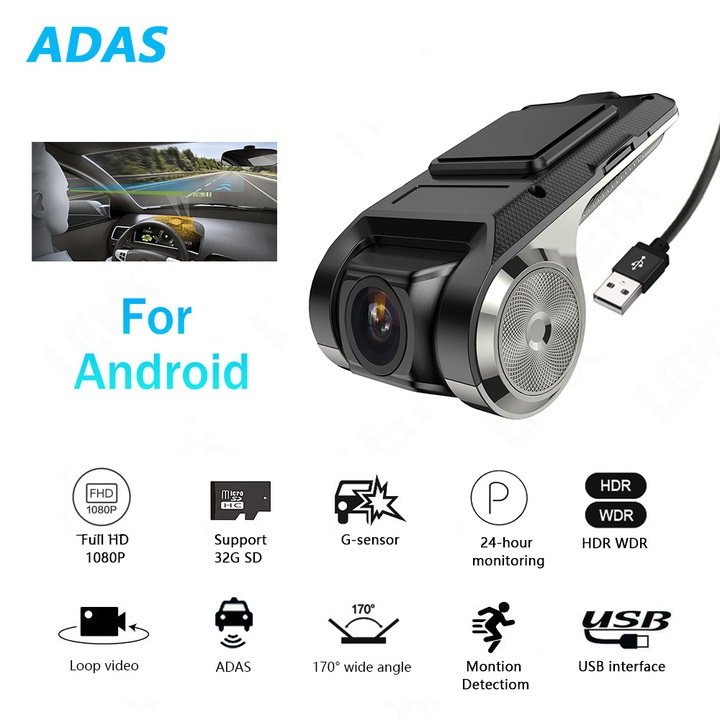 Camera Hành Trình U6 Dùng Cho Xe Hơi, Ô Tô Sử Dụng Màn Hình Android