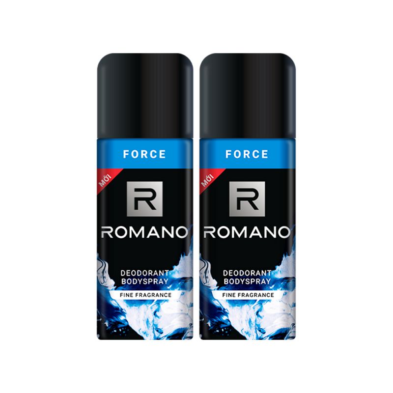 Combo 2 Xịt toàn thân Romano Force tươi mát năng động 150ml