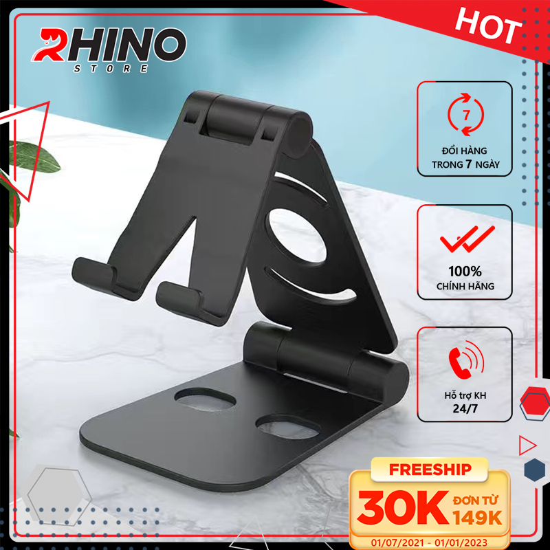 Giá đỡ, kệ đỡ điện thoại, máy tính bảng Rhino KP901 để bàn tiện lợi có thể gấp gọn - Hàng chính hãng