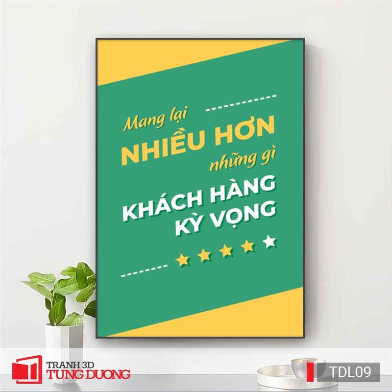 Tranh treo tường động lực văn phòng câu nói slogan truyền cảm hứng, tranh canvas trang trí DL16