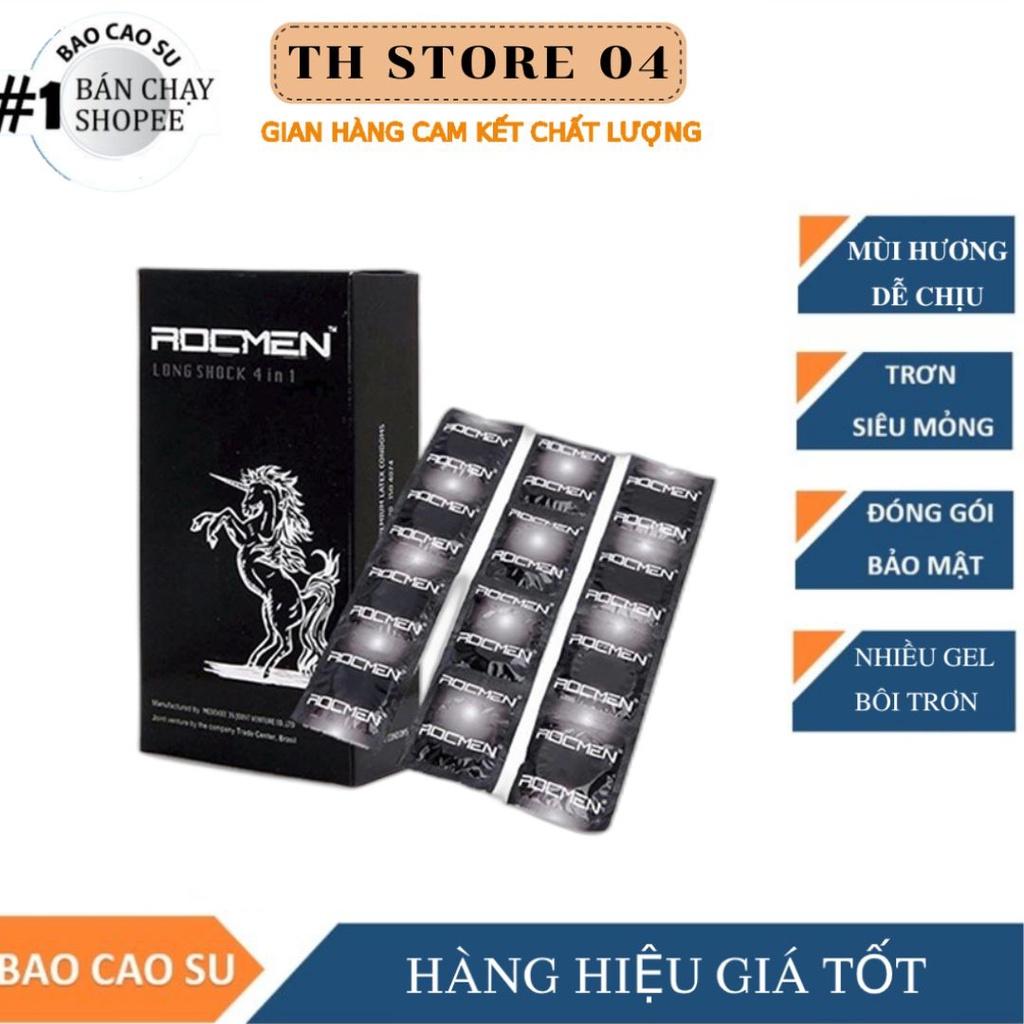 Bao cao su ROCMEN Long Shock Có Gai, Gân, Kéo Dài Thời Gian, Hộp 12 Cái_ Chân thực từng chuyển động