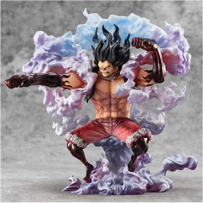 Mô hình One Piece phiên bản mơi Luffy Gear 4 cầm đầm tay sắc nét màu tươi