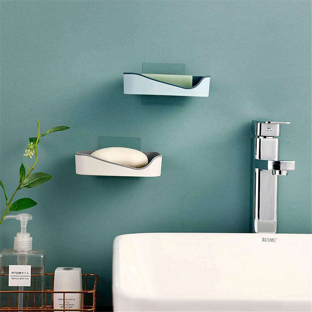 Combo 2 khay treo xà phòng bọt biển dán tường giữ cho xà phòng khô ráo bằng nhựa mã T2060