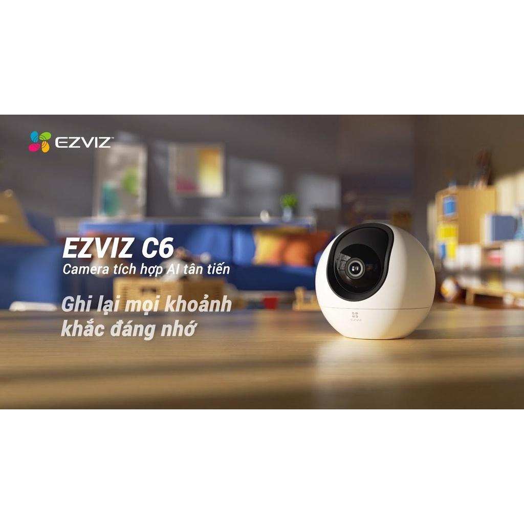 Camera Wifi Ezviz C6 4Mp (2K+) tích hợp AI, quay 360 độ, đàm thoại 02 chiều, phát hiện người, động vật-Hàng Chính Hãng