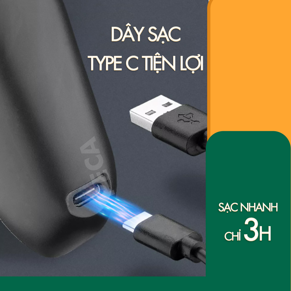 Máy cạo râu 3D lưỡi nổi Kemei KM-833 chống thấm nước IPX7, sạc USB type C có đèn led thông minh, cạo khô và ướt, máy cạo râu - Hàng chính hãng