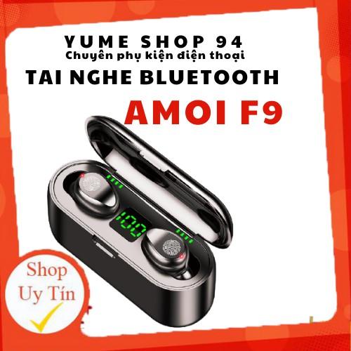 Tai nghe Bluetooth AMOI F9 bản QUỐC TẾ chạm cảm ứng chống nước IPX5 chống ồn cao cấp