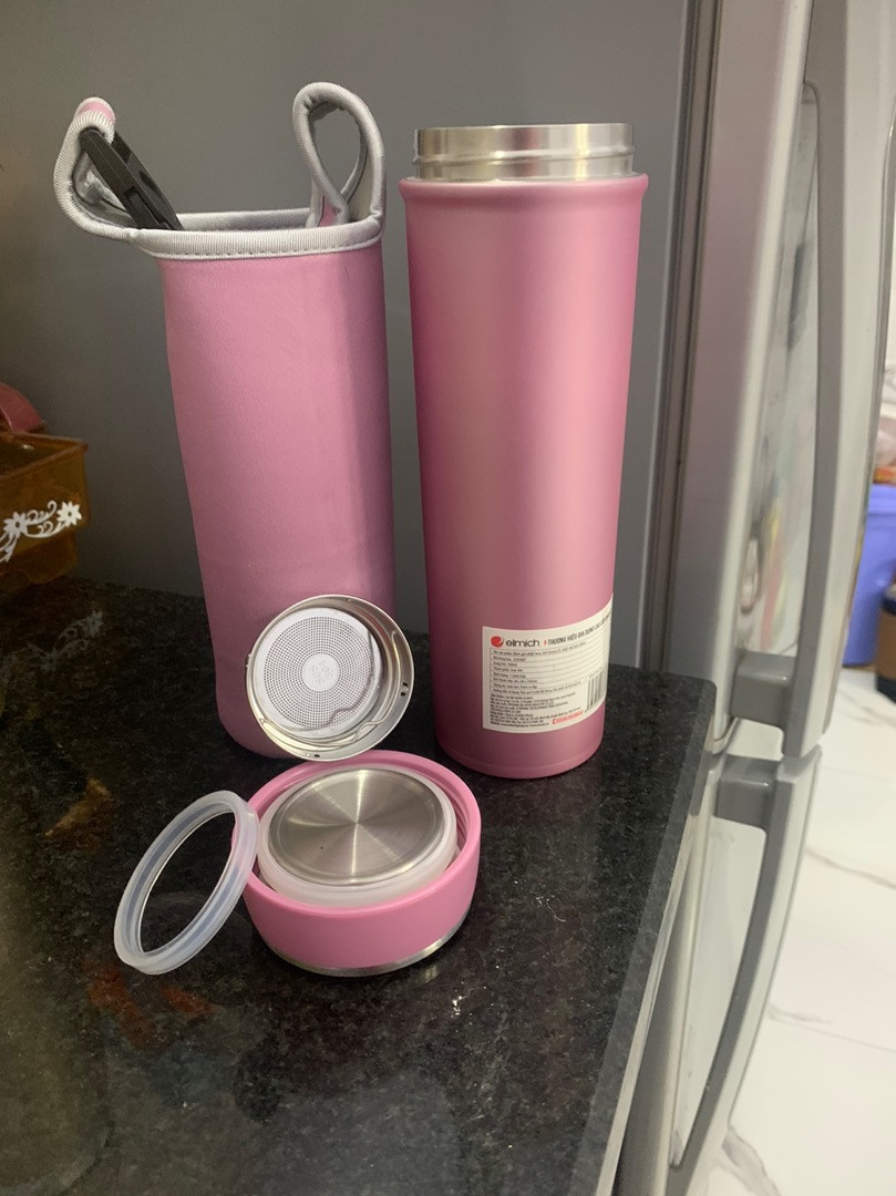 Bình giữ nhiệt inox 304, 3 Lớp Tráng Bạc Elmich EL-3687 - Hàng Chính Hãng