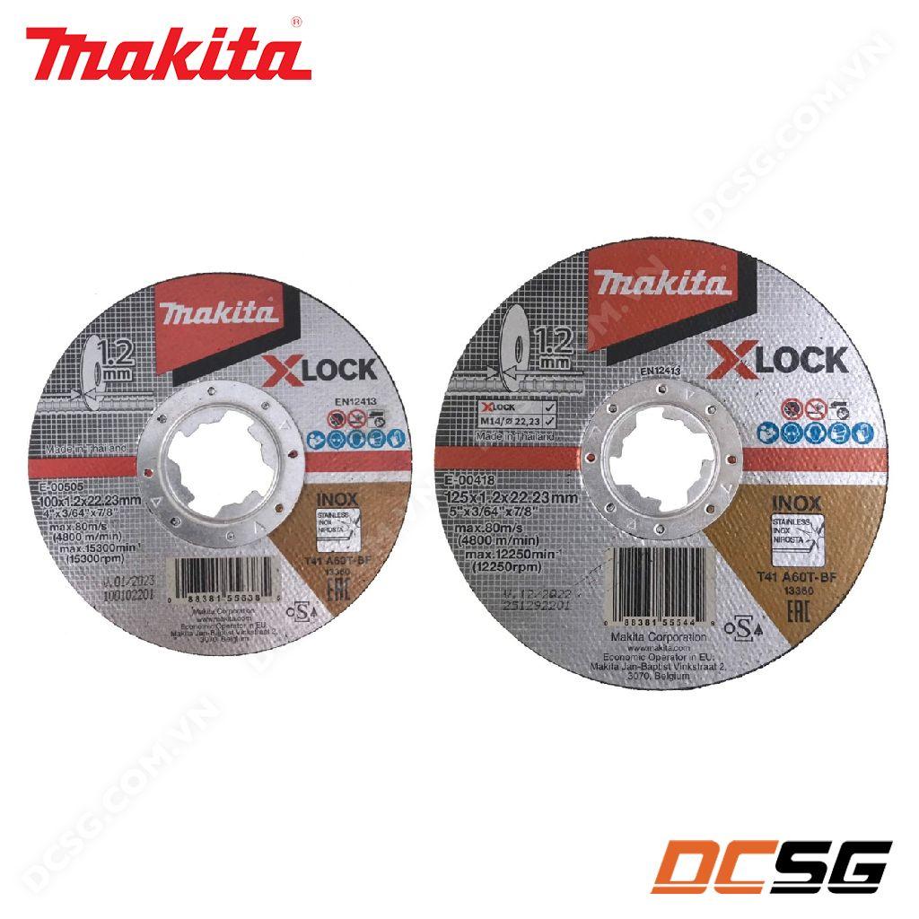 Đá cắt inox cho máy mài X-Lock 100-125x1.2x22.23mm Makita | DCSG