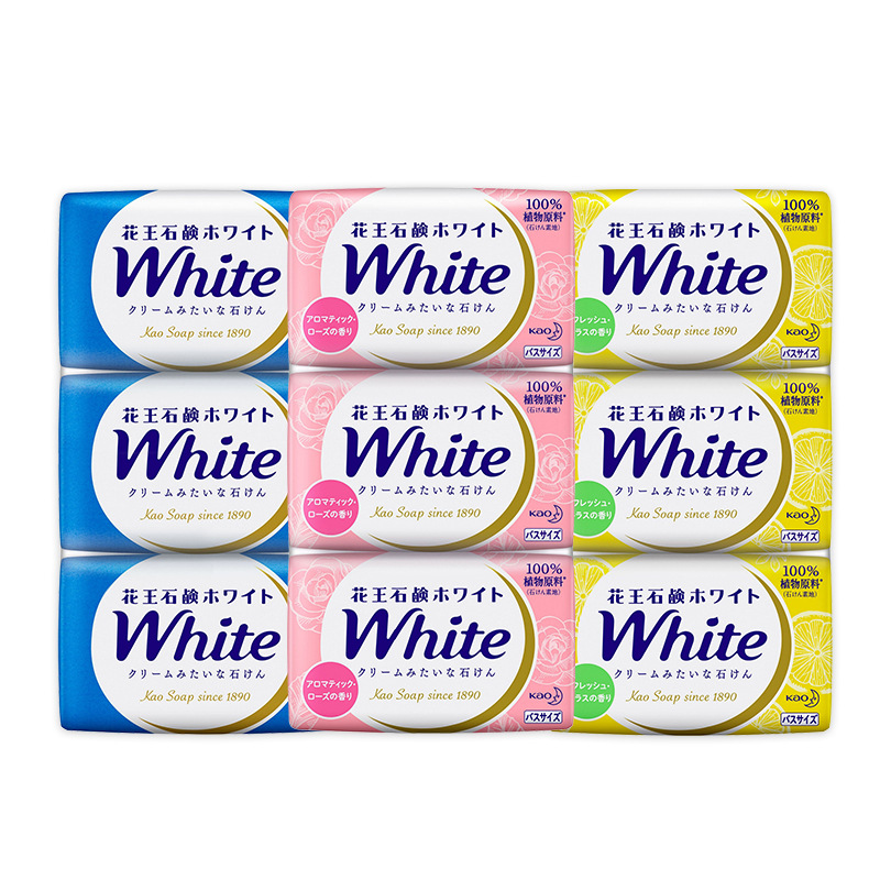 Combo 3 bánh xà phòng tắm trắng da KAO white Nhật Bản 3x130g