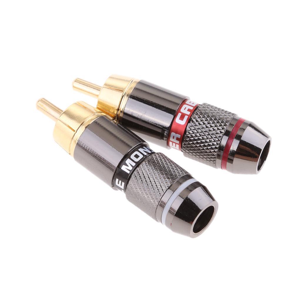 2 Pieces   Phono  Plug Connector Adapter